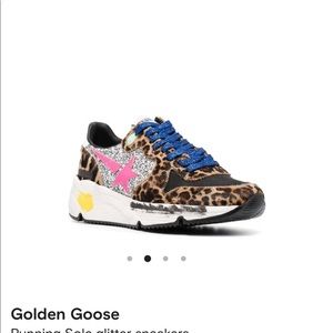 Golden Goose cheetah running sneakers size 37